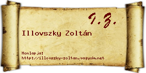 Illovszky Zoltán névjegykártya