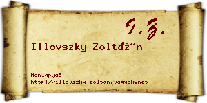 Illovszky Zoltán névjegykártya