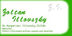 zoltan illovszky business card